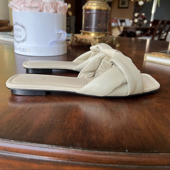 Zara braided leather flat sandals.  Size 38 - Picture 4 of 7